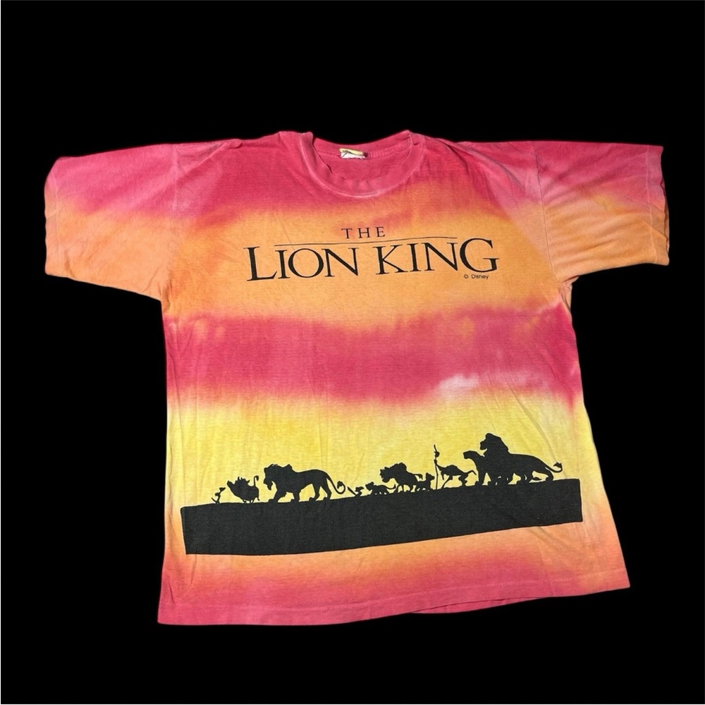 Vintage Disney Lion King Tie Dye Ombre Single Stitch T Shirt